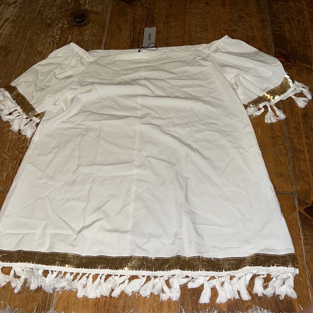 White off the shoulder dress/ blouse